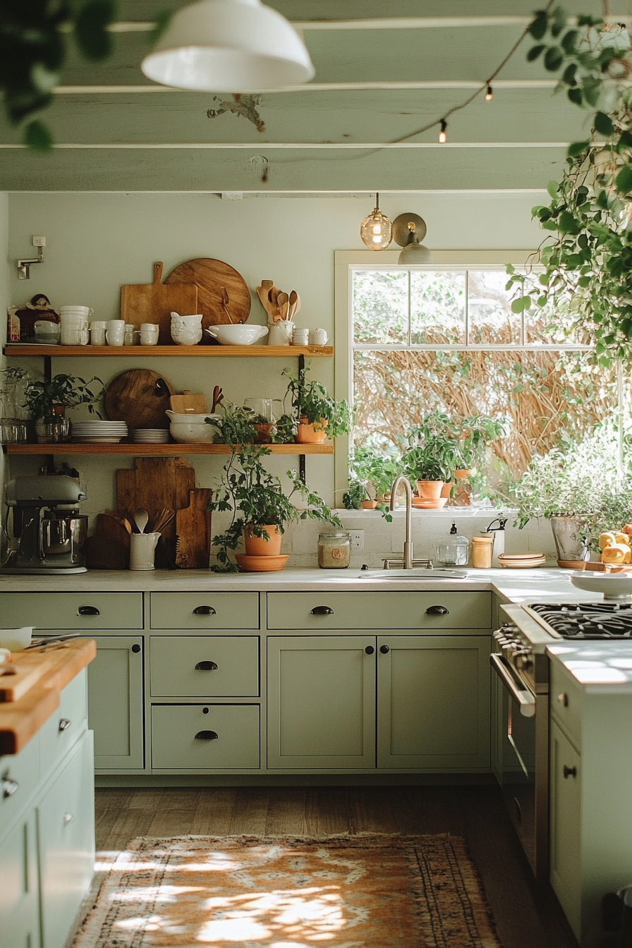 Spring Green Simplicity Kitchen Design | Eco-Friendly, Functional